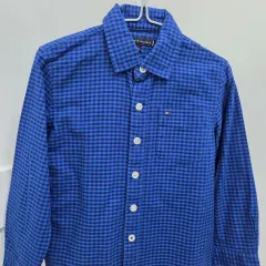 104 3t 男児 Tommy Hilfiger(トミーヒルフィガー) 青 チェック シャツ