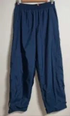 L) デサント ネイビー 起毛 トレーナー ウーブンパンツ