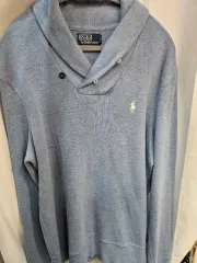 ポロ Ralph Lauren(ラルフローレン) ショールカラー ニット セーター 青