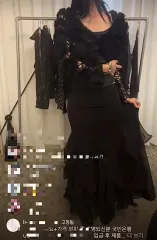 レイヤールームスカート ヴィンテージスカート マーメイドスカート ブラックフェアリー 公겜ヒロイン