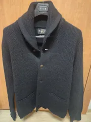 RRA ダブルアールエル カシミア ショールカラー カーディガン ブラック M