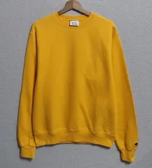 オーバーサイズ S) Champion チャンピオン イエロー 起毛 スウェット