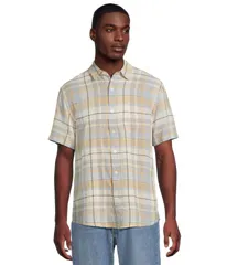 ペンドルトン メンズ アウター コート シャツ リネン Pendleton Dawson Linen Shirt Short Sleeve Grey Multi Plai グレーのサムネイル