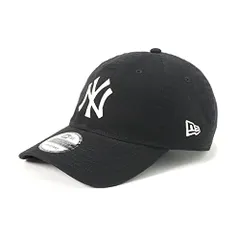 新品 (ニューエラ) 9TWENTY Cloth Strap Washed Cotton ニューヨーク・ヤンキース ブラック × ホワイト キャップ One Size