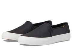 케즈 여성 신발 운동화 가죽 Keds Double Decker Emboss Leather Black 블랙