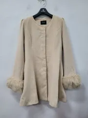 one way ファー 袖 コート