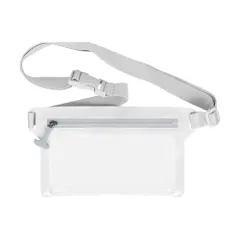 新品 オウルテック 防水サコッシュ 防水ケース IPX8 止水ファスナー スマートフォン タッチ操作 写真撮影 雨対策 小物入れ ホワイト × ライトグレー OWL-WPBAG09-WHLG