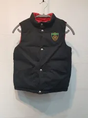 リバーシブル ポロラルフローレン ブラック/レッド ダウン ベスト 5T