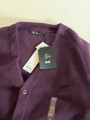 XL ユニクロ X ニードルズ フリース オーバーサイズ カーディガン_パープル