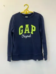 8) ギャップ キッズ ネイビー スウェット Tシャツ