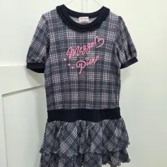 140 日本 メゾピアノ チェック フリル ONE PIECE