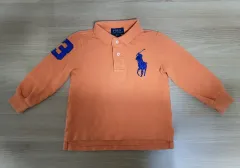 ポロ Ralph Lauren(ラルフローレン) 長袖 カラーTシャツ オレンジ 2T