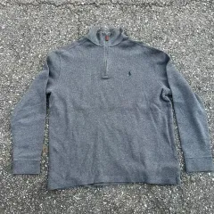 ポロラルフローレン ハーフジップアップ スウェット グレー