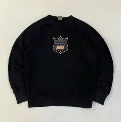 00s Nike(ナイキ） センターロゴ パッチ パーカー スウェット 黒