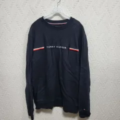 ラ152 トミーヒルフィガー ユニセックス 刺繍ロゴ スウェット L