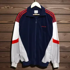 100 105)ADIDAS アディダス 1980s トレフォイル ツアーベルベット トラックジャージ
