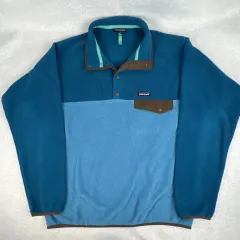 14FW パタゴニア Synchilla（シンチラ） スナップ-T フリース ブルー ターコイズ ブラウン ポケット