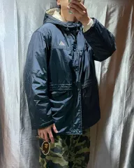 XL adidas 3本線ロゴ ビックロゴ パデッド ナイロン マウンテンパーカー WHO フードジャケット