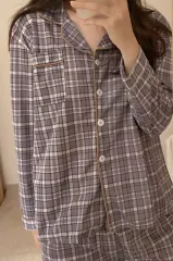 (新品) チェック パジャマ セット
