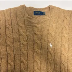 ポロ ケーブル編み ニット