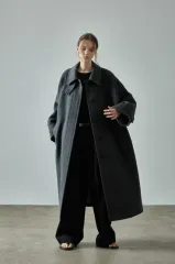 オーバーサイズ カシミア バルマカーンコート_charcoal 新品