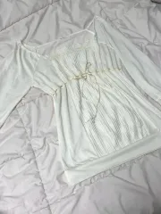 森ガール アイボリー 白 トップス ブラウス Tシャツ