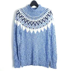 レディース L.L.Bean エルエルビーン ニット ハンドメイド感性のエレガントなオーシャンブルー 出品