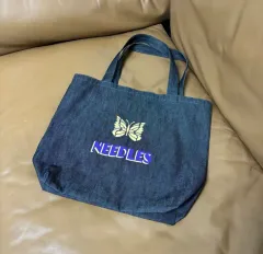 NEEDLES ニードルズ ニードルズ グローサリー ブラック トートバッグ バッグ (Black)