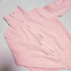 アットランス ツーウェイ ニットジップアップ ウォーマーカーディガン ライトピンク シアーピンク