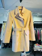 DKNY リネン ブレンド ベルト付き トレンチコート