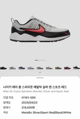 240 NIKE エア ズーム スピリドン メタリック シルバー