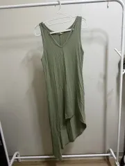 新品 アシンメトリー ロング ONE PIECE カーキ