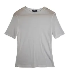白 シースルー 半袖 Tシャツ XS コットン 100%