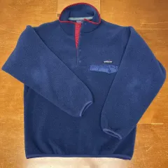 90s patagonia Synchilla（シンチラ）スナップ-T ネイビー/レッド メイ ジャマイカ