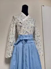 ハンルック 改良チマチョゴリ カジュアルチマチョゴリ チマチョゴリ + プリーツ ウエストスカート (披露宴 ゲストルック 卒業