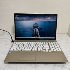 美品✨シャンパンゴールド 富士通ノートパソコン SSD+HDD大容量 フルHD