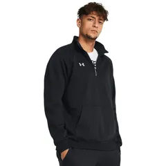 アンダーアーマー メンズ アウター パーカー・スウェット フリース Under Armourival Fleece 14 Zip BlackWhite ホワイト