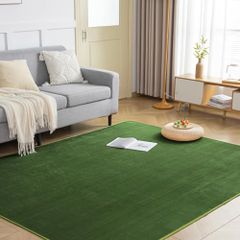 新品 fuwawa ラグ カーペット 滑り止め付 洗える ラグマット 3畳 200×250cm 絨毯 オールシーズン快適に使用 フランネルラグ 抗菌 防臭 ホットカーペット対応 無地 グリーン