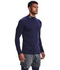 アンダーアーマー メンズ トップス シャツ Under Armour ColdGearmour Fitted Mock Midnight NavyW ネイビー