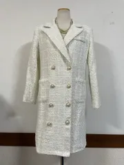 特価新)N5833ツイード ロング ジャケット ONE PIECE スーツ TWEE オフィスゲスト