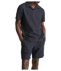 ヴィンス メンズ トップス シャツ ニット Vince Seersucker Knit Short Sleeve Johnny Collar Coastal