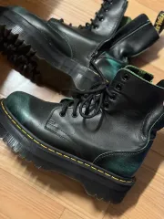 DR. MARTENS ドクターマーチン ジェイドン ブラック & グリーン ブーツ UK6/EU39