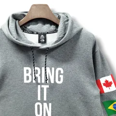 110/2XL THE NORTH FACE ザノースフェイス グレー フラグ クルー WHO フーディー 長袖 フーディー Tシャツ