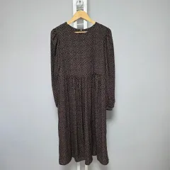 小花柄 ロング ワンピース 長袖 Freeサイズ