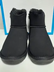 ブラック ファー裏地 ショート ブーツ 230