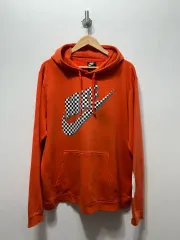 ナイキ オレンジ CHECK スウッシュ WHO Tシャツ XL 起毛