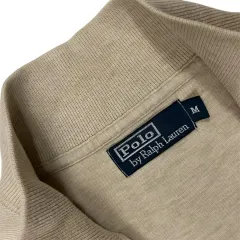 ポロ ラルフローレン ベージュ ハーフ ジップアップ セーター M