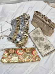 ヴィンテージ スタイル パーティー クラッチバッグ ウール コレクション