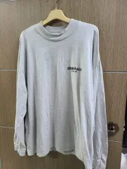 エッセンシャルズ 長袖 Tシャツ グレー XXL