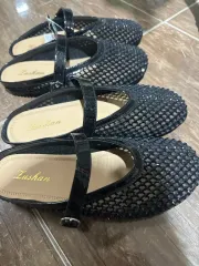 ブラックメッシュサンダル ストラップシューズ